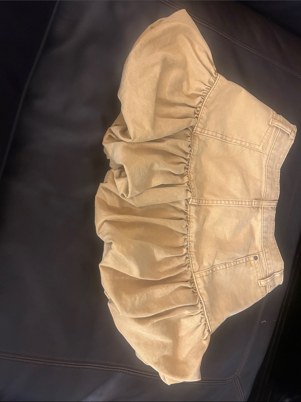 AFRM bubble skirt in beige khaki - Picture 5 of 5